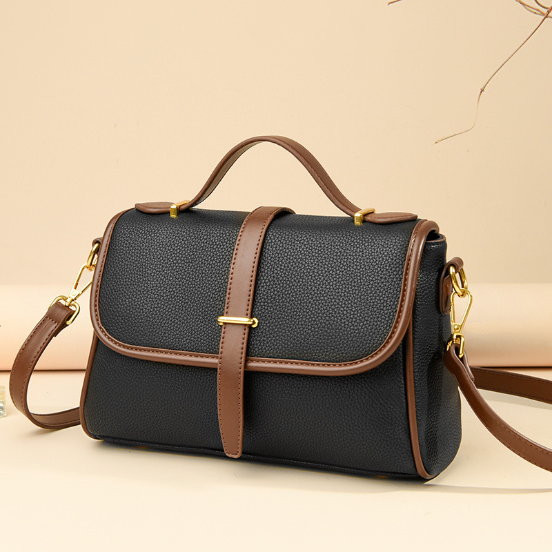 Luxury Design Bag Women's Fashion PU Leather Small Square Commuter Crossbody Shoulder Handbag