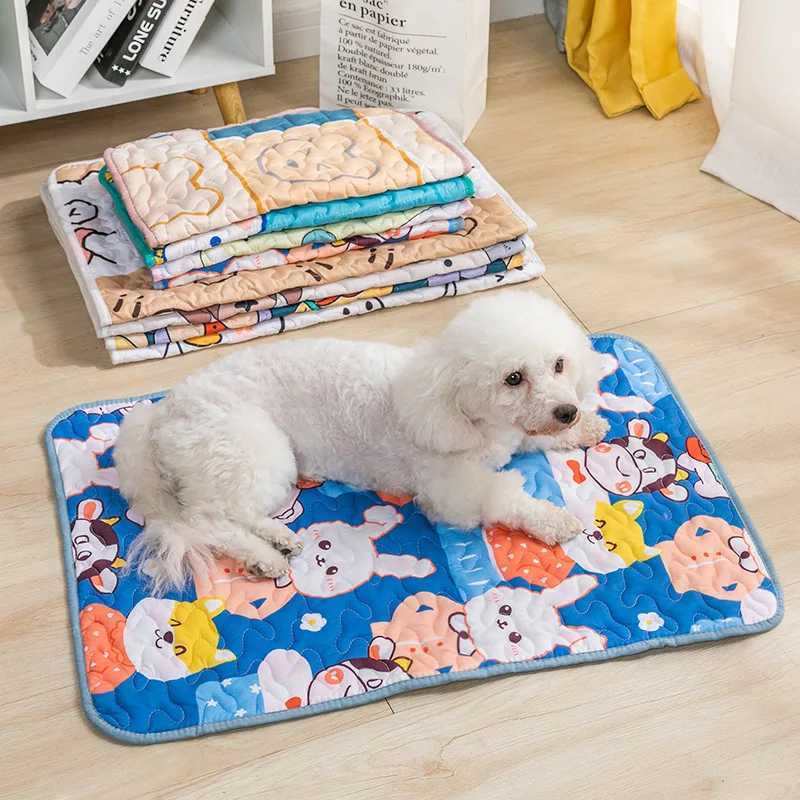 Anti slip pet mat dog mat sleep special cotton cat sleep mat comfortable and breathable carpet for summer pet products Y250407