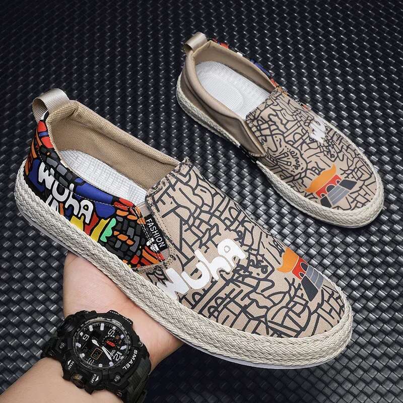 2025 New Summer Breathable Men's Casual Fabric Designer Men's Shoes Thick soled Walking Shoes Comfortable and Trendy Running Casual Shoes1