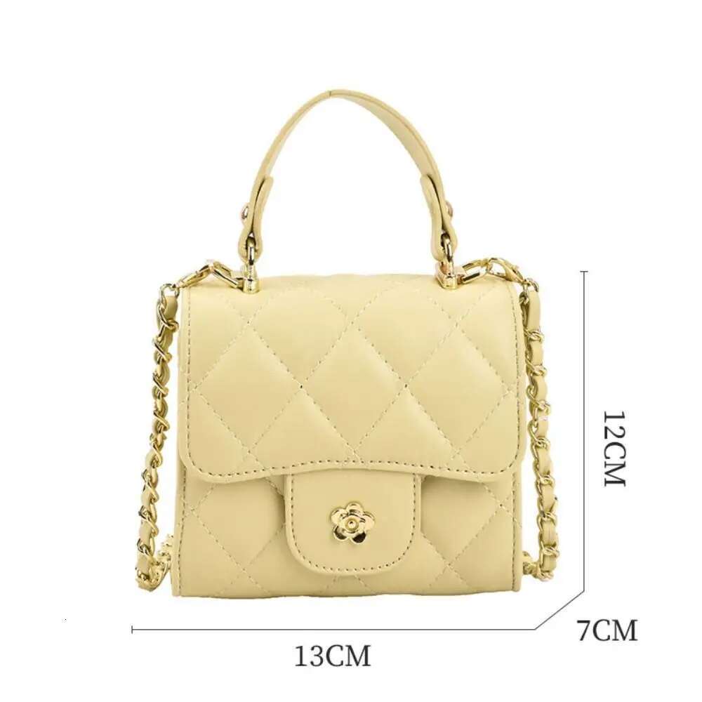 Fashion 2025 New Chain Crossbody For Women Mini Shoulder Bag Ladies Rhombus Embroidery Handbags PU Leather Messenger Bags