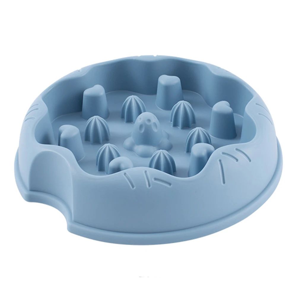 175283 The outer side of the bowl is wrapped in soft plush material, providing warmth in winter and keeping cats' paws warm during meals.