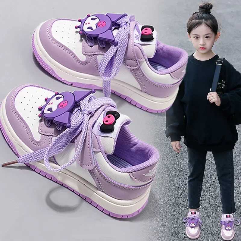 Kulomi Childrens Shoes for Girls Spring/Summer 2024 New Childrens Sports Shoes Breathable for Girls Dad Shoes Medium and Large Children W250407