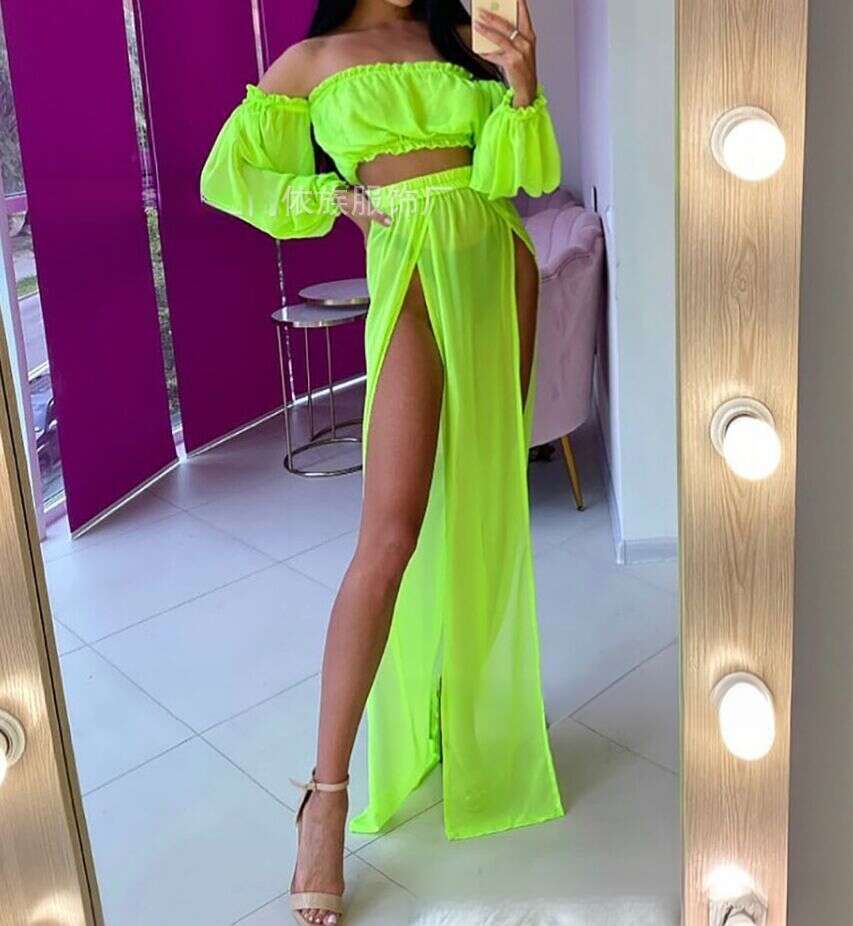 European and American long sleeved solid color beach vacation sunscreen suit two-piece cover up shirt 17 colors, 2025 new casual fashion trend clothin