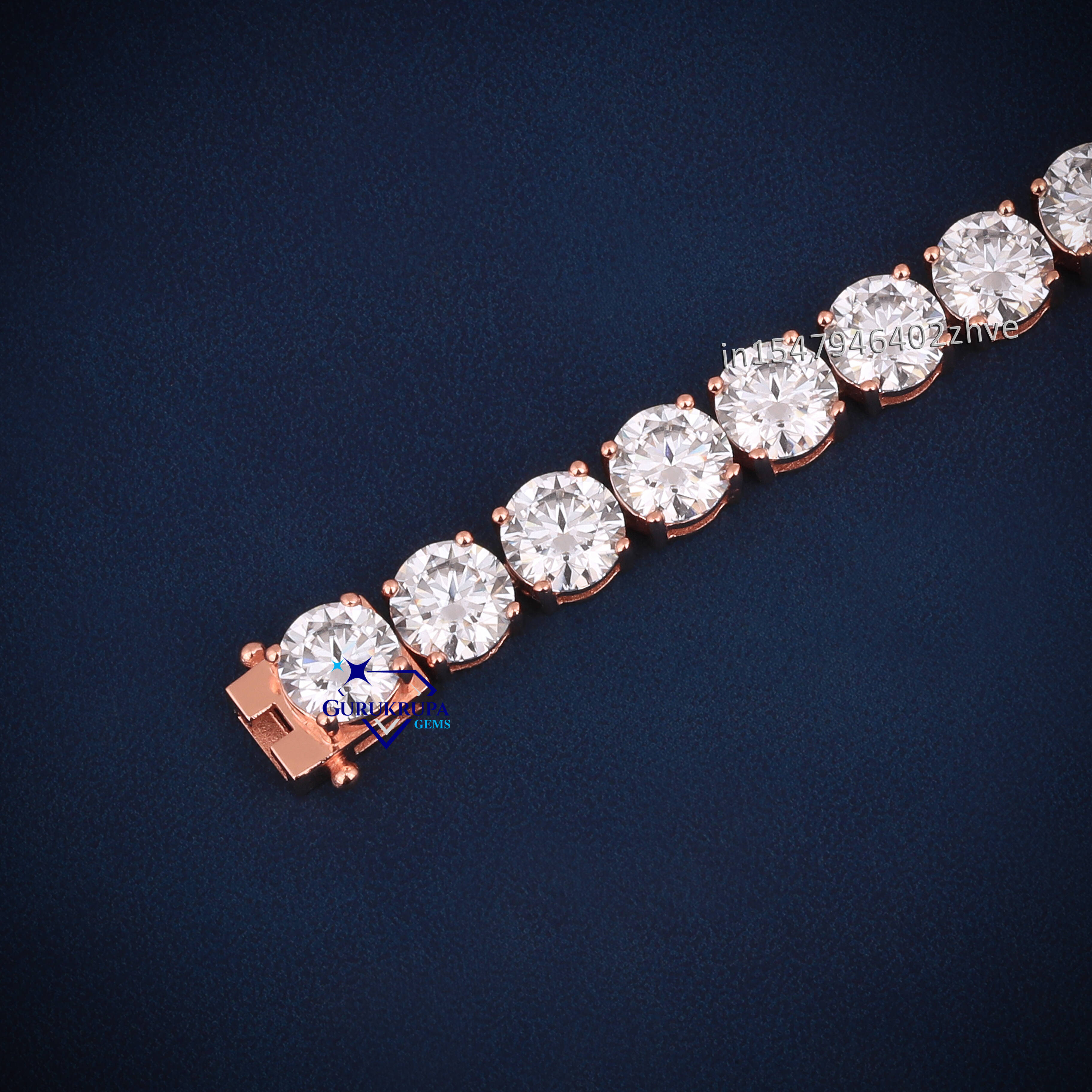 High Quality Iced Out 925 Sterling Silver Round Cut Moissanite Diamond VVS Clarity Tennis Bracelet Custom Design Women Jewelry