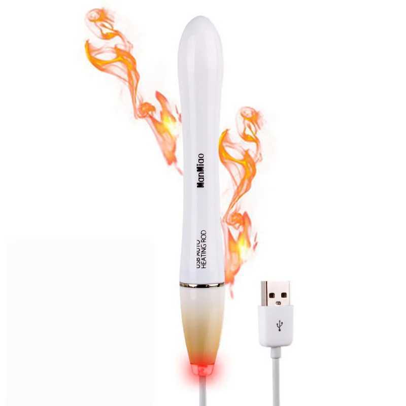 USB vaginal heating rod heater quickly heats up to 37.5 degrees for sex dolls silicone vagina male masturbation cat sex toysXJ250408