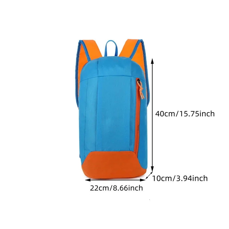 Outdoor Sports Backpack Small Gym Bag Outdoor Fitness Riding Shoulder Bag Color Oxford Cloth Backpack Men Kids Unisex Nylon Bag 250408