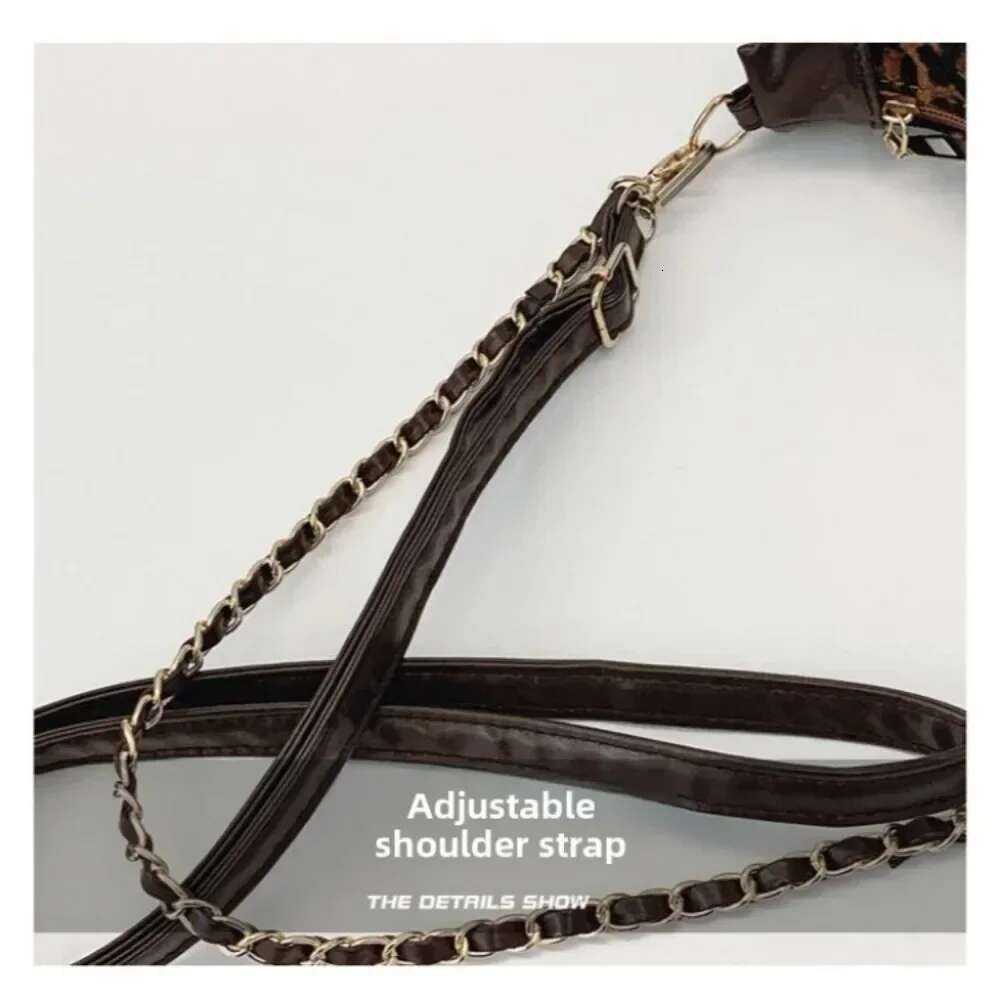 Fashion Vintage Leopard Print Versatile Chain New Women's Bag Premium Texture Temperament Generous Crossbody Shoulder