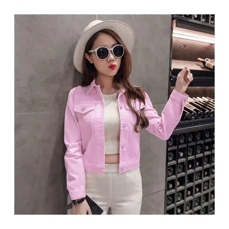 Womens Short Cowboy Jacket SpringAutumn Trend Top Clothing No AE Inventory Origin China 250407