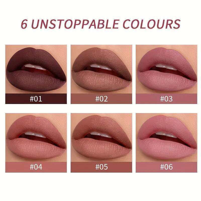 Matte Lipgloss&Lip Er Set 12 Colors Luquid Lipstick High Pigmented Long Lasting Waterproof Lips Makeup