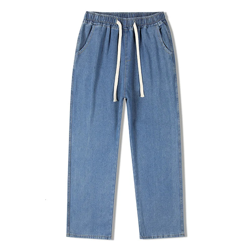 Hip Hop wide leg jeans unisex classic solid retro Trouser casual spring and autumn mens fashion loose straight 250401