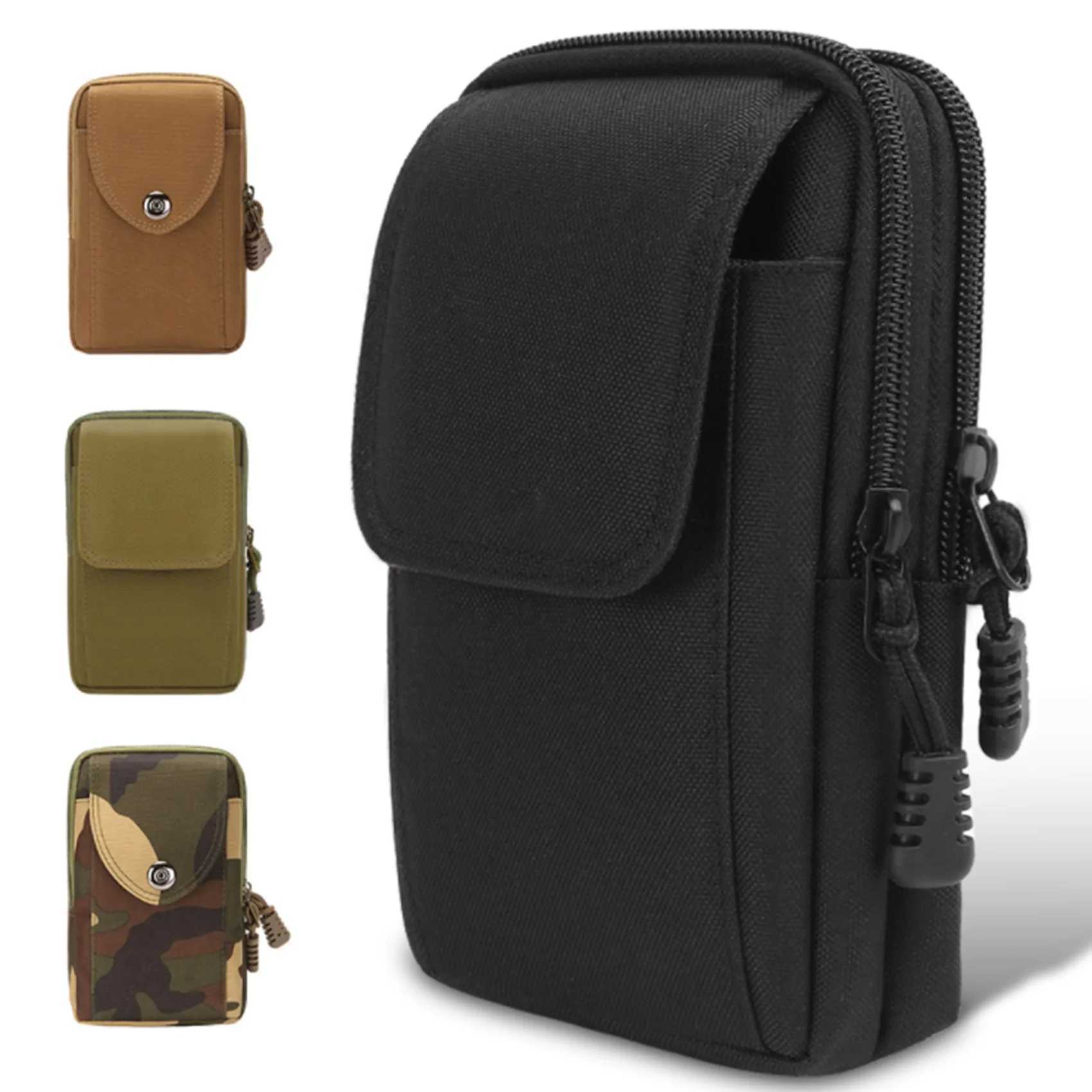 6.5-inch canvas waist bag vintage outdoor sports phone bag mens waist belt waist bag mini chest bag mens cross body bag Z250407