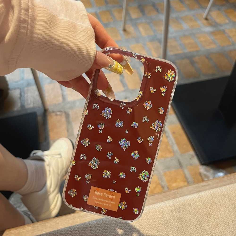 Floral Bear Phone Case Compatible with iPhone 17/16 Pro Max Cartoon Pendant Case 15/14 Pro