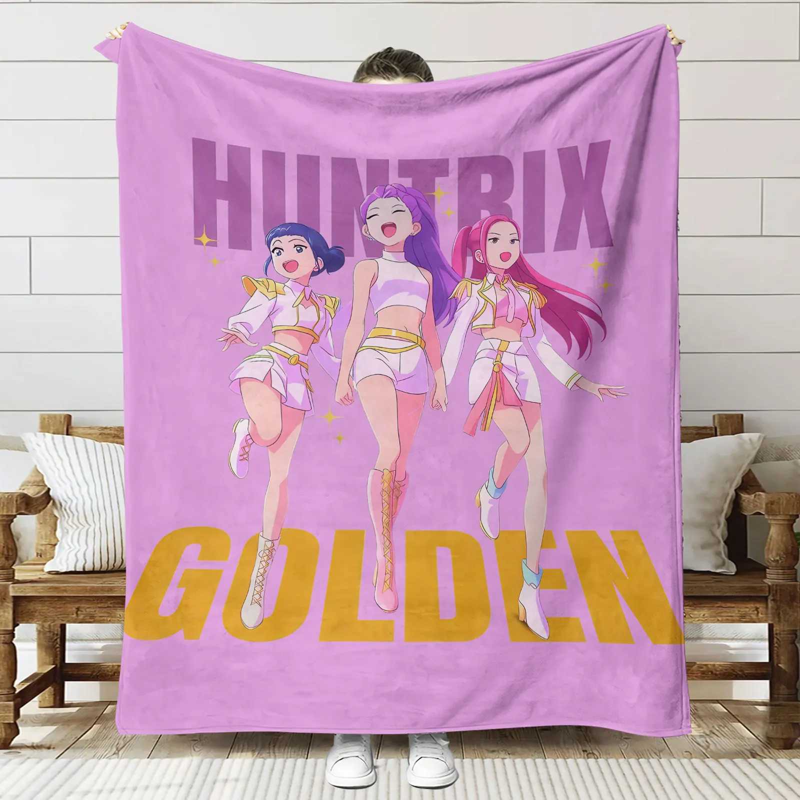 K-POP Flannel Blankets Demon-Hunters Travel Bedroom Sofa Blankets Birthday Gifts Soft Throw Blanket Gifts For Girls Home Decor L251108