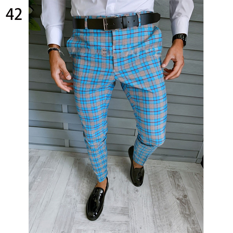 Fashion Summer Designer mens pants casual sportswear fitness party wedding Long pants Slim Business Groom Wedding Dress Pant