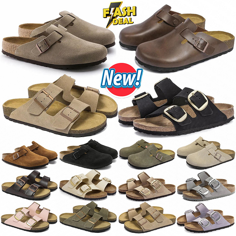 designer winter shoes for Men slippers women Slide loafers luxury Sandals Flat Suede Furry fur Summer berkinstalk clog Slide sandal mules Beach flip flops