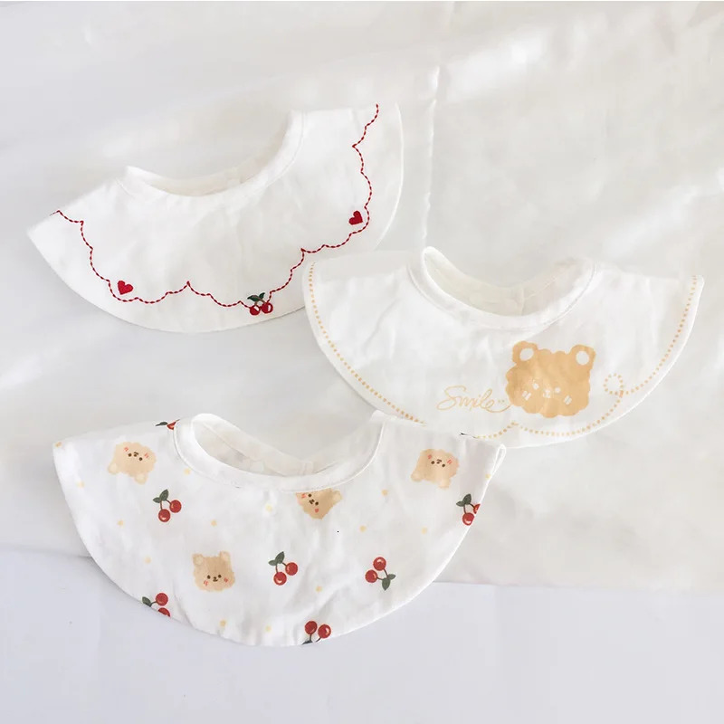 INS born Baby Bibs Cotton Gauze For Boys And Girls Saliva Towel Absortbent Drooling Cloths Thin Summer Spring Saliva Pocket 250408