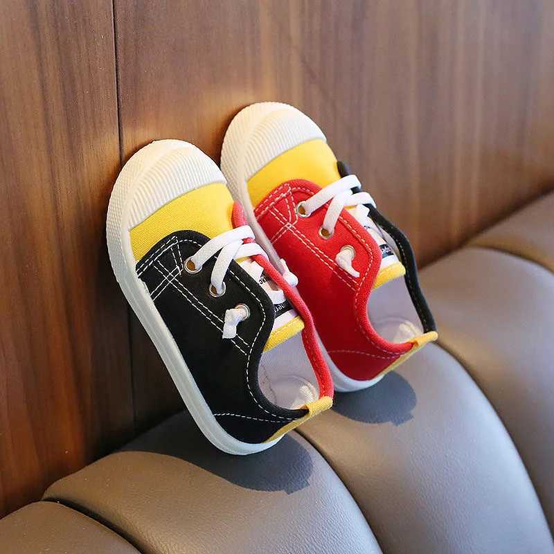 Boys canvas shoes sports shoes girls tennis shoes lace shoes childrens clothing yellow benches Zapato casual childrens canvas shoes W250407