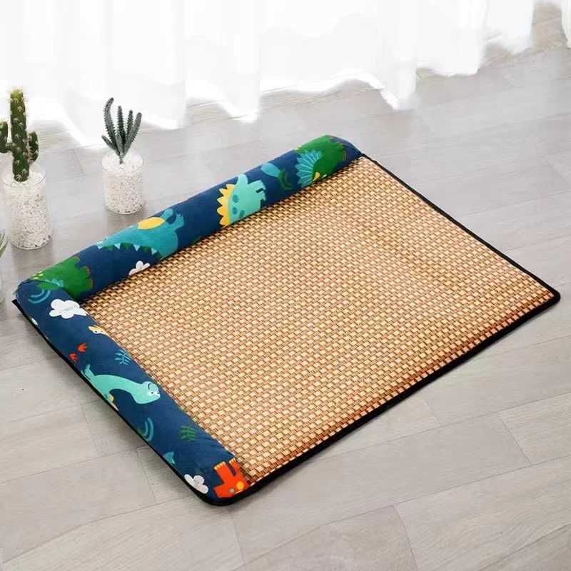 Multicolor summer pet dog nest mat Teddy corgi small and medium-sized dog general cool and comfortable in summer scratch resistant Y250407