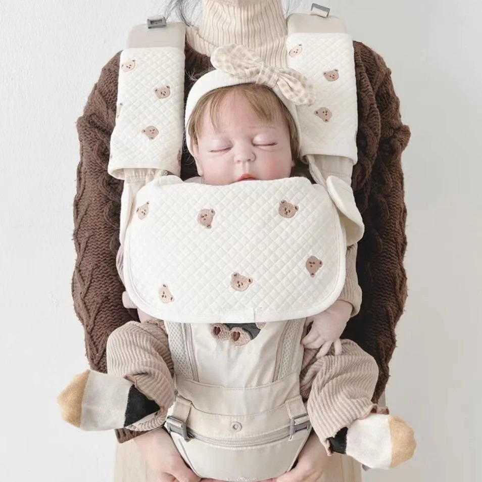 3pcs/Set Waterproof Baby Bibs Muslin Saliva Towel Cotton Shoulder Pad Bite Cushion Baby Accessories Girl Burp Cloth 250407