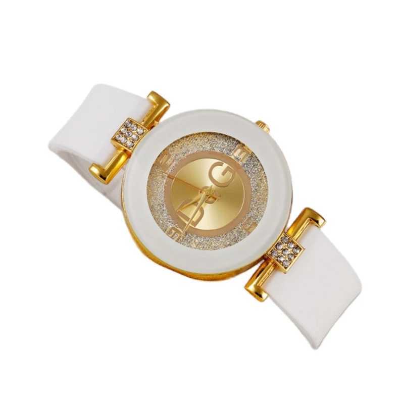 Luxury Sports DQG Brand Womens Waterproof Watch White Silicone Diamond Mens Digital Quartz Watch Womens Bracelet GiftT250408