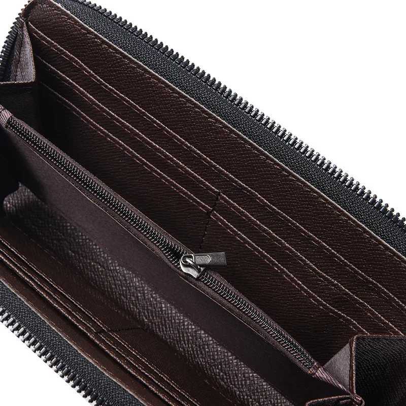 Mens Long Wallet Vintage Zipper Coin Purses Card Holder Business Clutch Bag Phone Money Purses Porable PU Leather Wallet H2511071