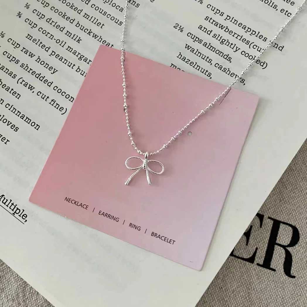 Creative Alloy Bowknot Necklace for WomenC250407