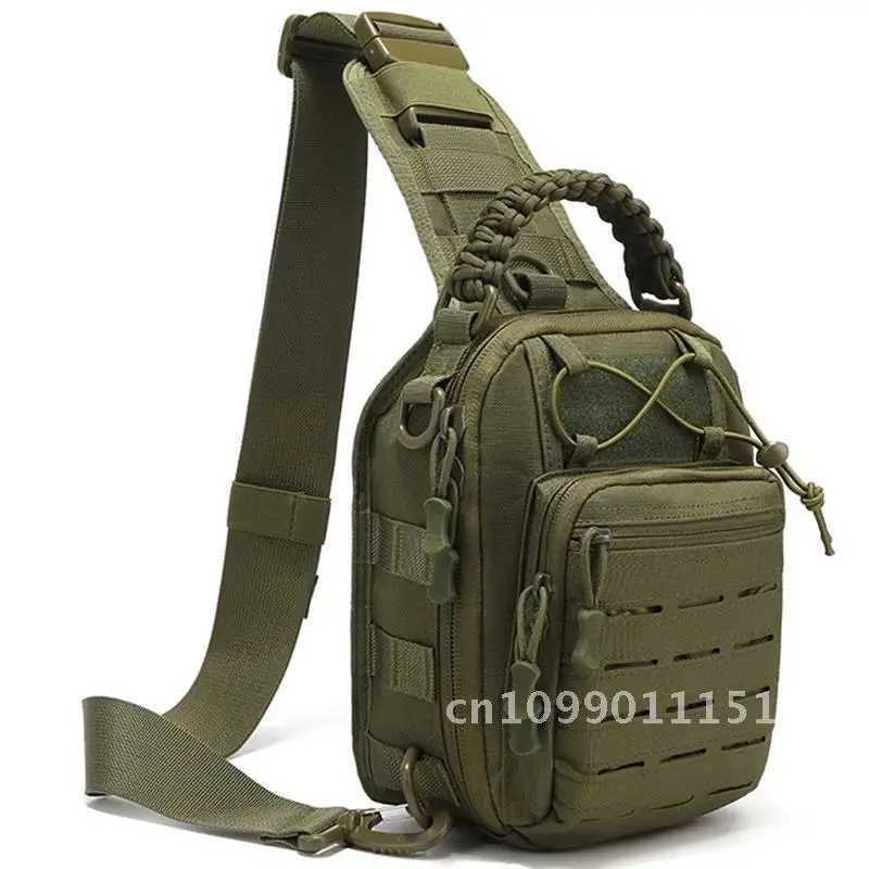 Tactical Shoulder Daypack Hunting Bag 1000D Outdoor Military Pack Sling Hiking Bag Cycling Crossbody Backpack CompactC250407