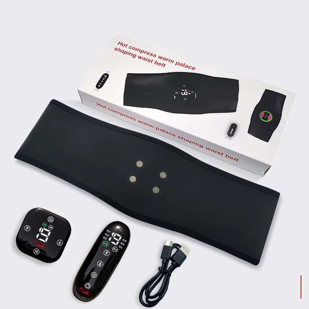 EMS Abdominal Toning Belt Electric Stimulation Muscle Toner Portable Fiess Massager Waist Trainer Body Slimming Shaping