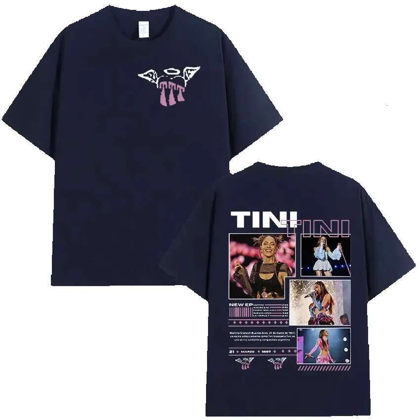 Rap singer Tini 2025 pattern for men and women vintage high-quality fashion aesthetic oversized cotton T-shirt streetwear