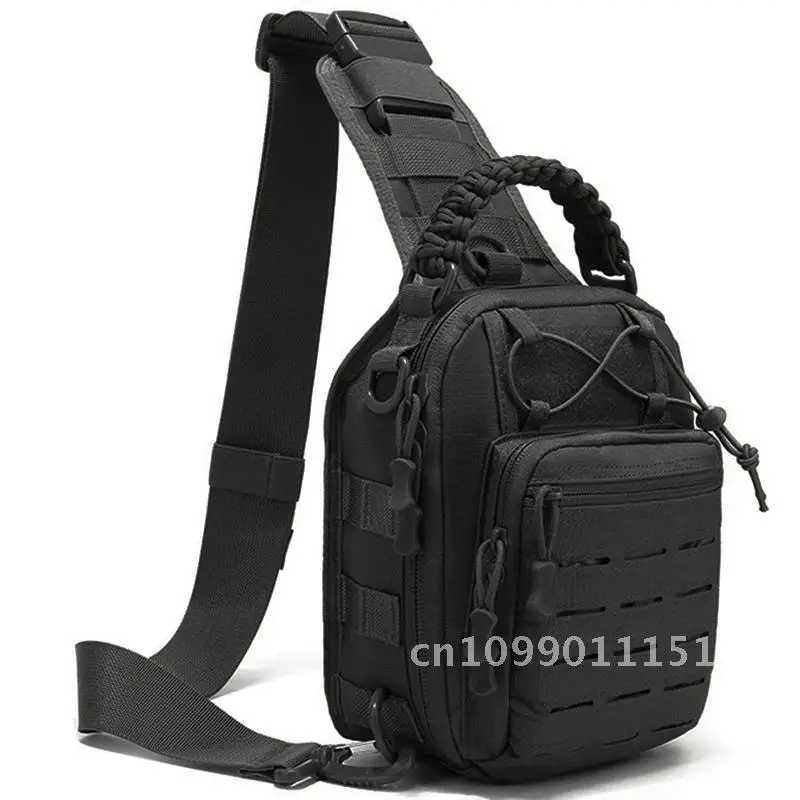 Tactical Shoulder Daypack Hunting Bag 1000D Outdoor Military Pack Sling Hiking Bag Cycling Crossbody Backpack CompactC250407