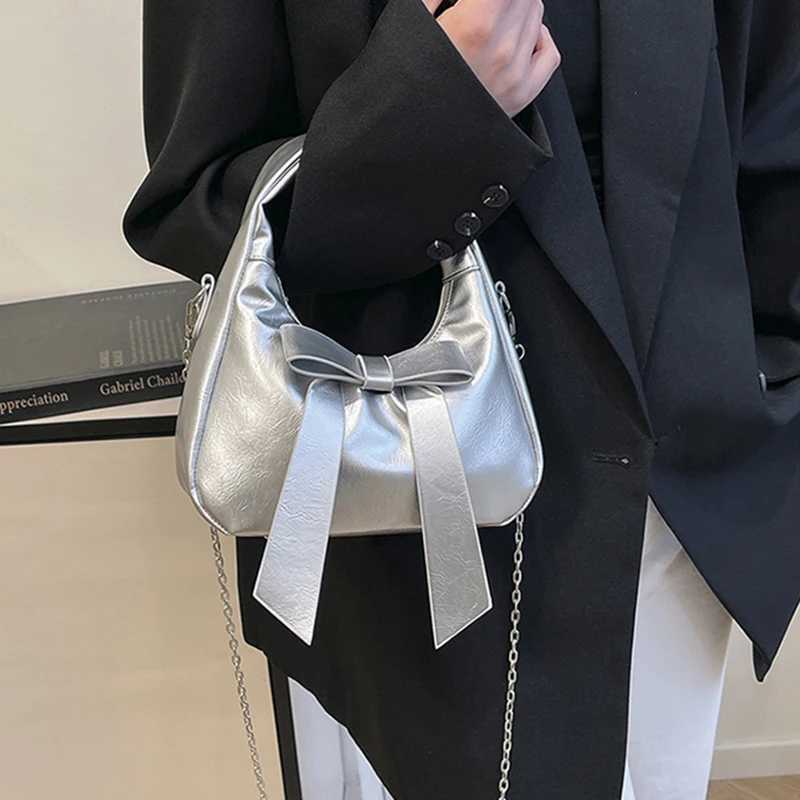 New Arrival Elegant bow design womens handbag mini leather shoulder bag new small cross body bag new solid womens wallet womens handbag T250407