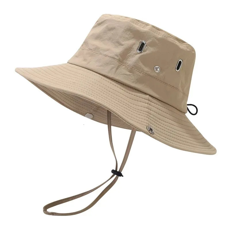 Mens Summer Bucket Hat Fishing Outdoor Big Brim Sunscreen Hiking 250326