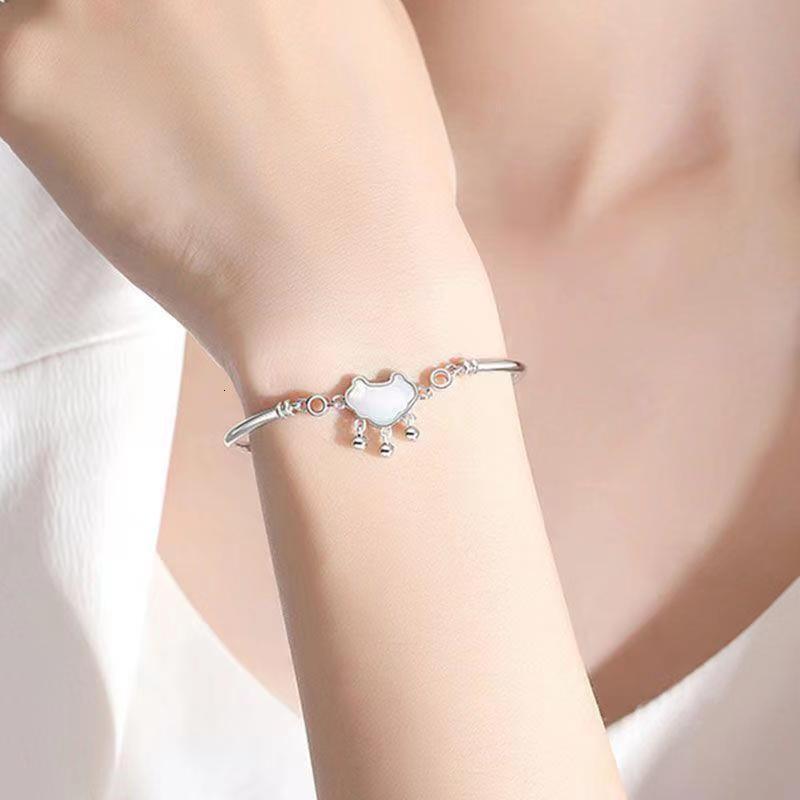 Coming Love White Beimu Ruyi Safe Women's Long Life Lock Bracelet