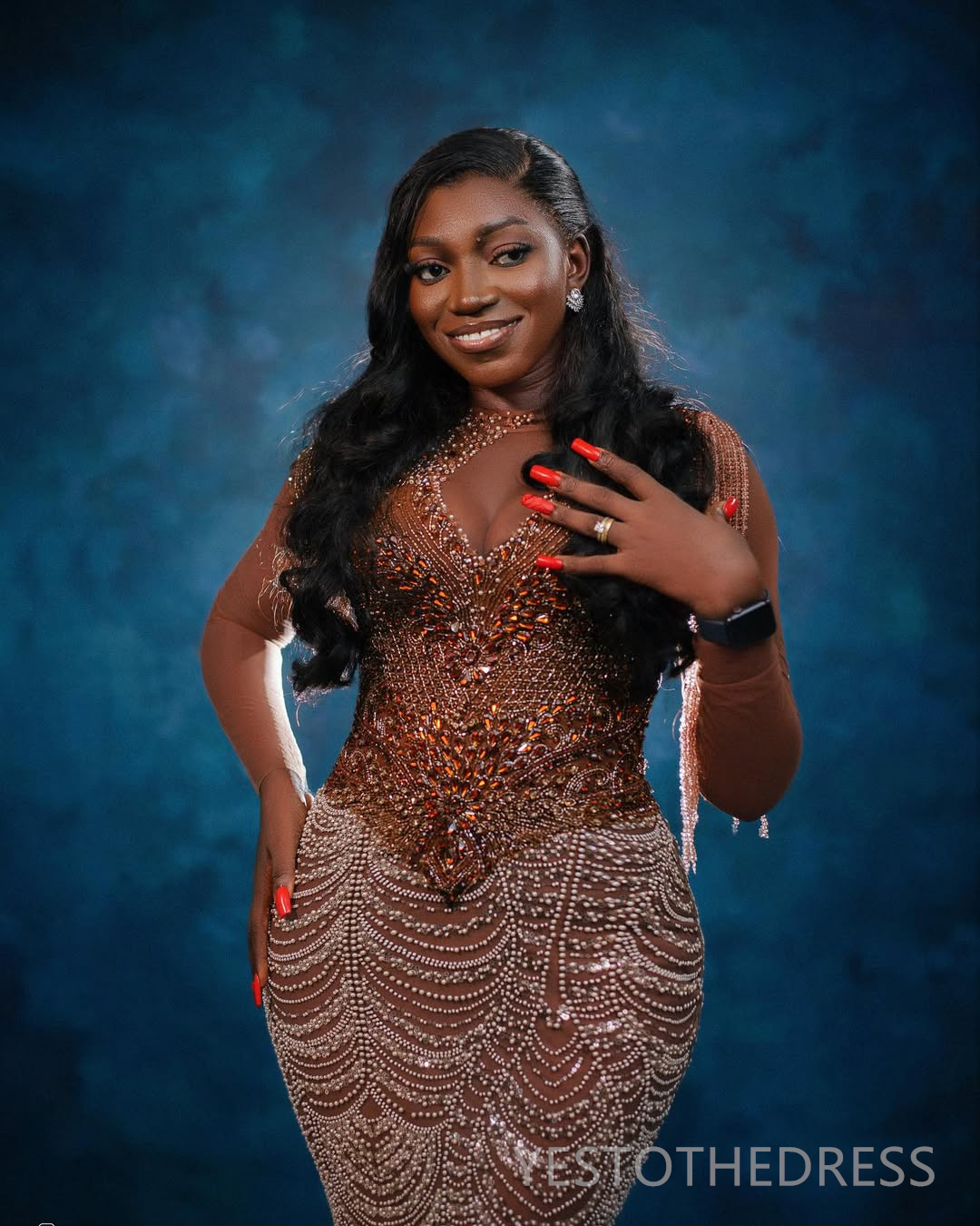 2025 Plus Size Brown Prom Dress Mermaid Prom Dresses Evening Formal Gowns For Special Occasions Sheer Neck Beaded Lace Birthday Second Reception Gowns