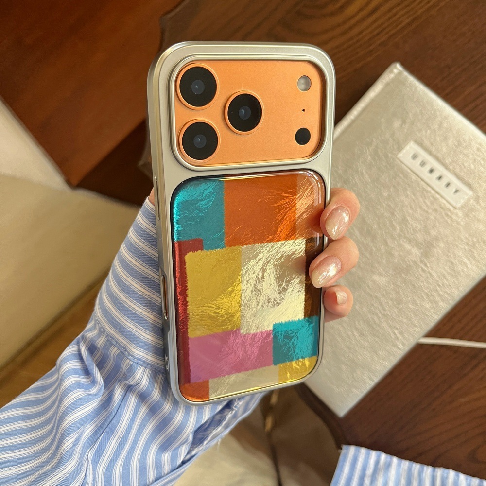 Spliced Epoxy Electroplated Phone Case Compatible with iPhone 17/16 Personalized Protective Cover iPhone 15/14 Pro