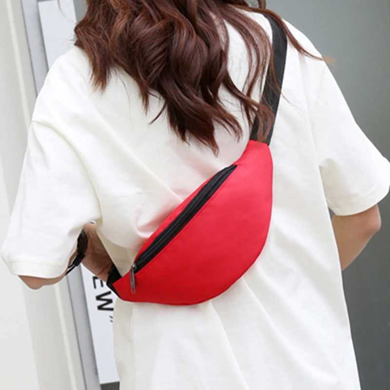 Mens waist belt bag womens Fanny waist bag waterproof running belly banana womens kangaroo hip sports waist bag Z250407