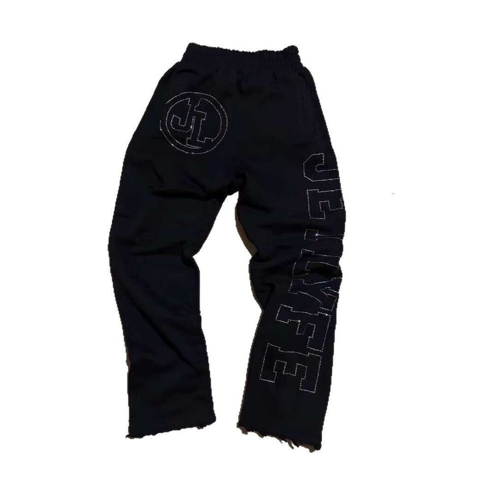 2025 unisex with American hip-hop style letter print loose stripe casual pants