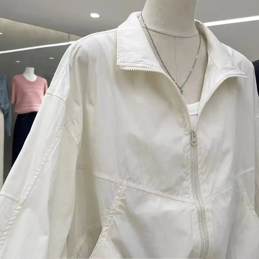 High quality slim womens sunglasses jacket summer loose fit fashionable version top 250407