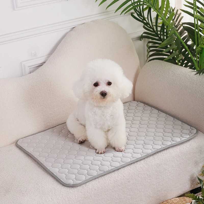 Dog cooling pad summer pet cooling bed sofa waterproof urine pad used for small medium and large dogs cats ice pads blankets Y250407