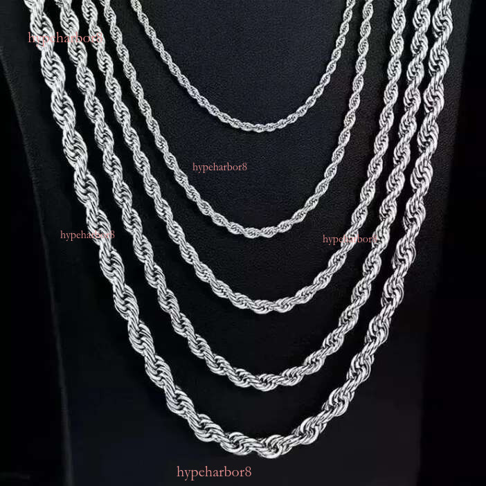 designer jewelry women men High Quality Gold Plated chain Stainless Steel Necklace rope chains gift 2-5mm sier necklace