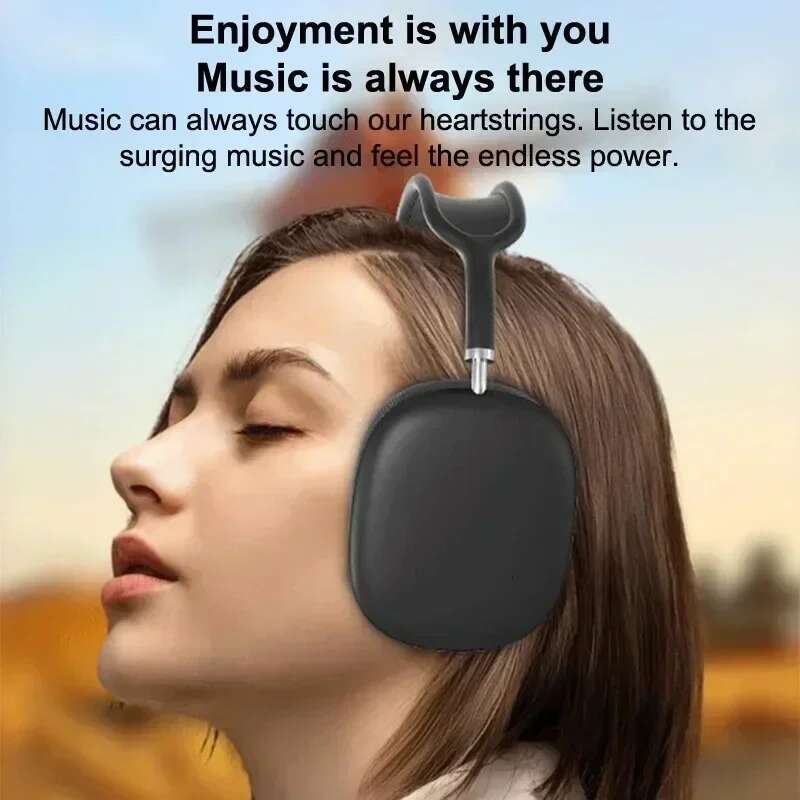 New P9Pro Max Wireless Bluetooth Headphones Noise Cancelg Mic Over Ear Sports Gaming With TF Card Slot Headset Earphone