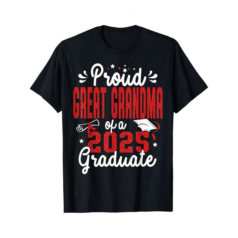 Designer T shirt Proud Granny of a Class of 2025 Graduate Senior Graduation - 220g Tshits