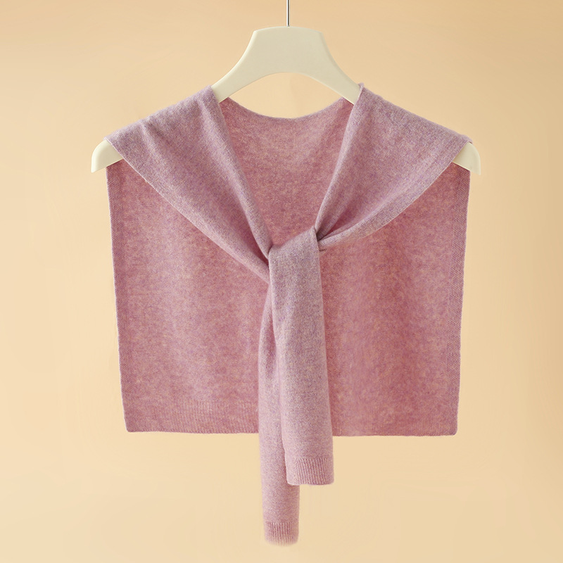 K332 Cashmere shawl women autumn and winter new knitted warm fashion decoration outer wear cervical vertebra protection solid color high-end cashmere 