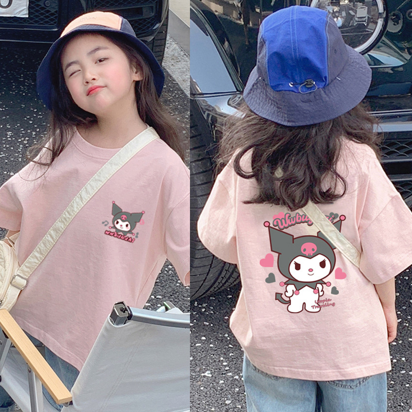 Ddmyshoesvip Korean Version Girls Short T Shirt Summer New Style Children S Baby Loose Casual Cartoon Half Sleeved Fashionable Kindergarten Top