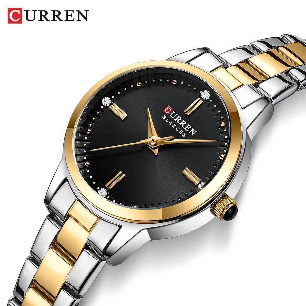 CURREN womens fashionable original quartz watch suitable for womens Roman dial dazzling diamond waterproof luminous luxury new modelT250408