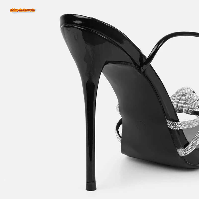 Liyke 2025 New Arrival Sier Crystal Narrow Band Women's Sandals Summer Party Wedding Prom Shoes Platform Open Toe High Heels ddmykukumalu