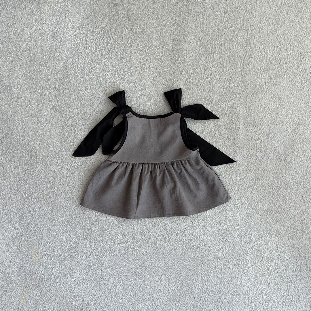 Ddmyshoesvip Korean Children S Clothing Summer New Design Sense Sweet Cute Versatile Trendy Cool Bow Camisole For Baby Girls