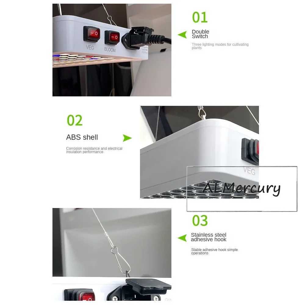 Growth lamp full spectrum waterproof plant lamp 90W filling lamp plant lamp greenhouse 45W energy-saving flower growth lamp Z250407