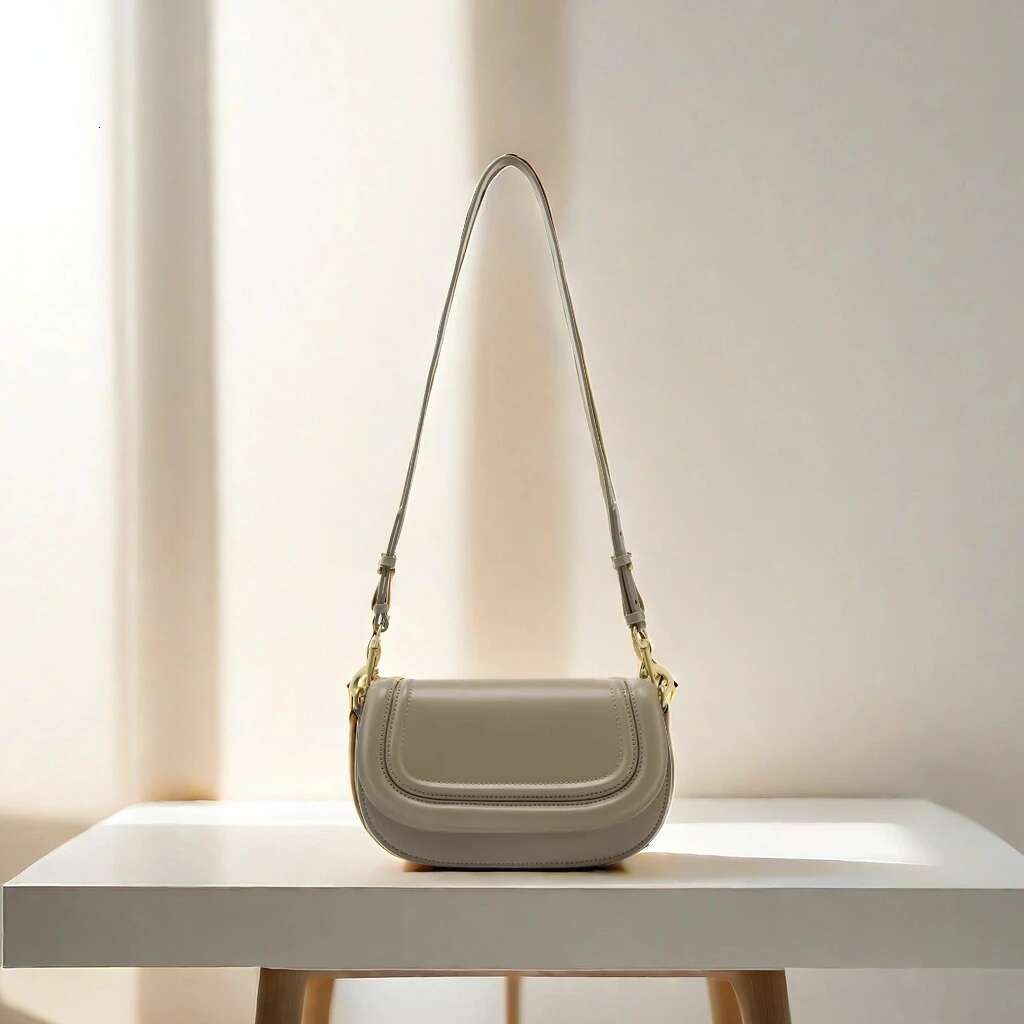 NEW Leather Saddle Armpit Bags For Women 2024 Summer Chain Shoulder Crossbody Bag Ladies Vintage Underarm Handbags Bolsa