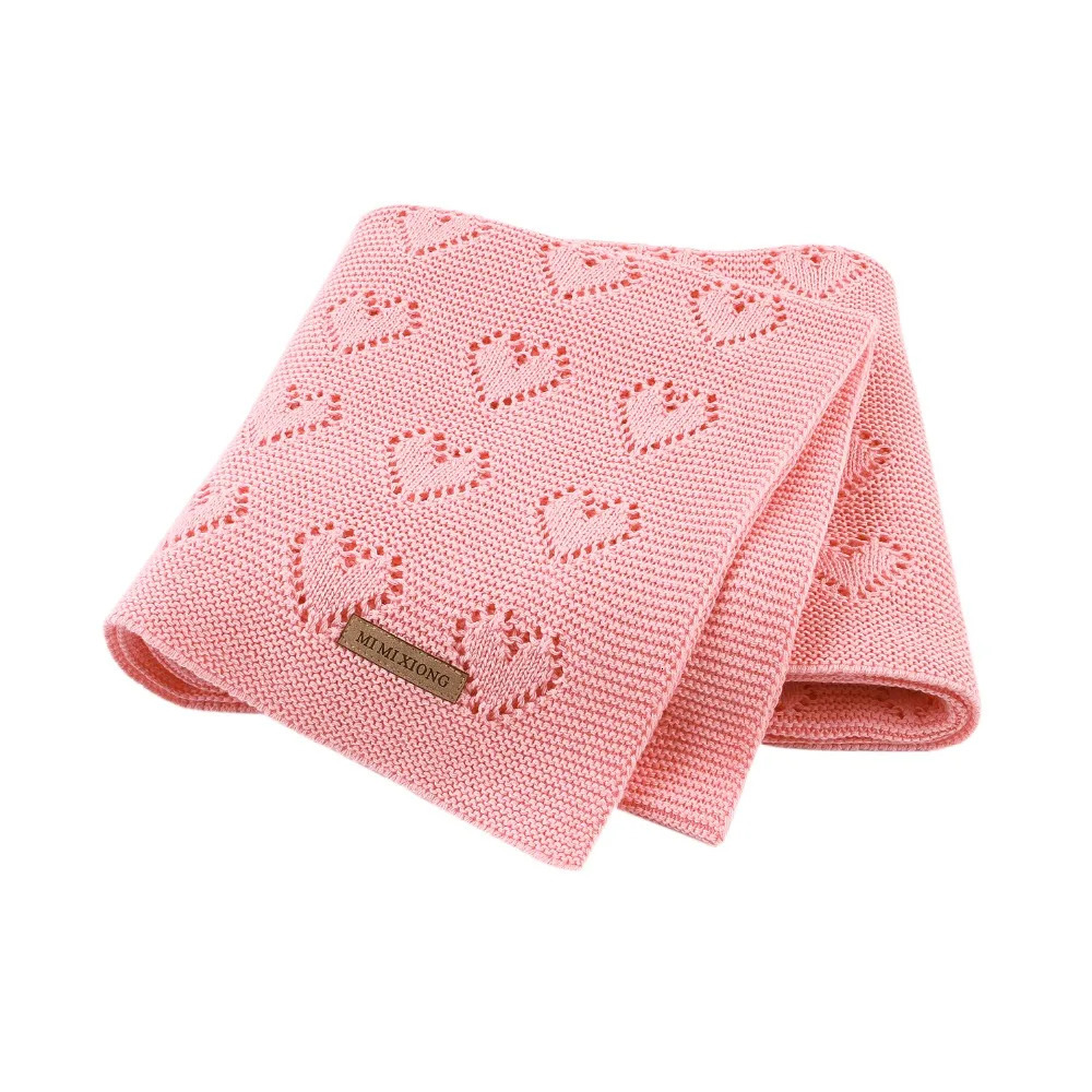Baby Blankets Knitted born Bebes Stroller Bedding Quilts Cotton Toddler Kids Swaddling Wrap Infantil Unisex Blankets 100*80cm 250408
